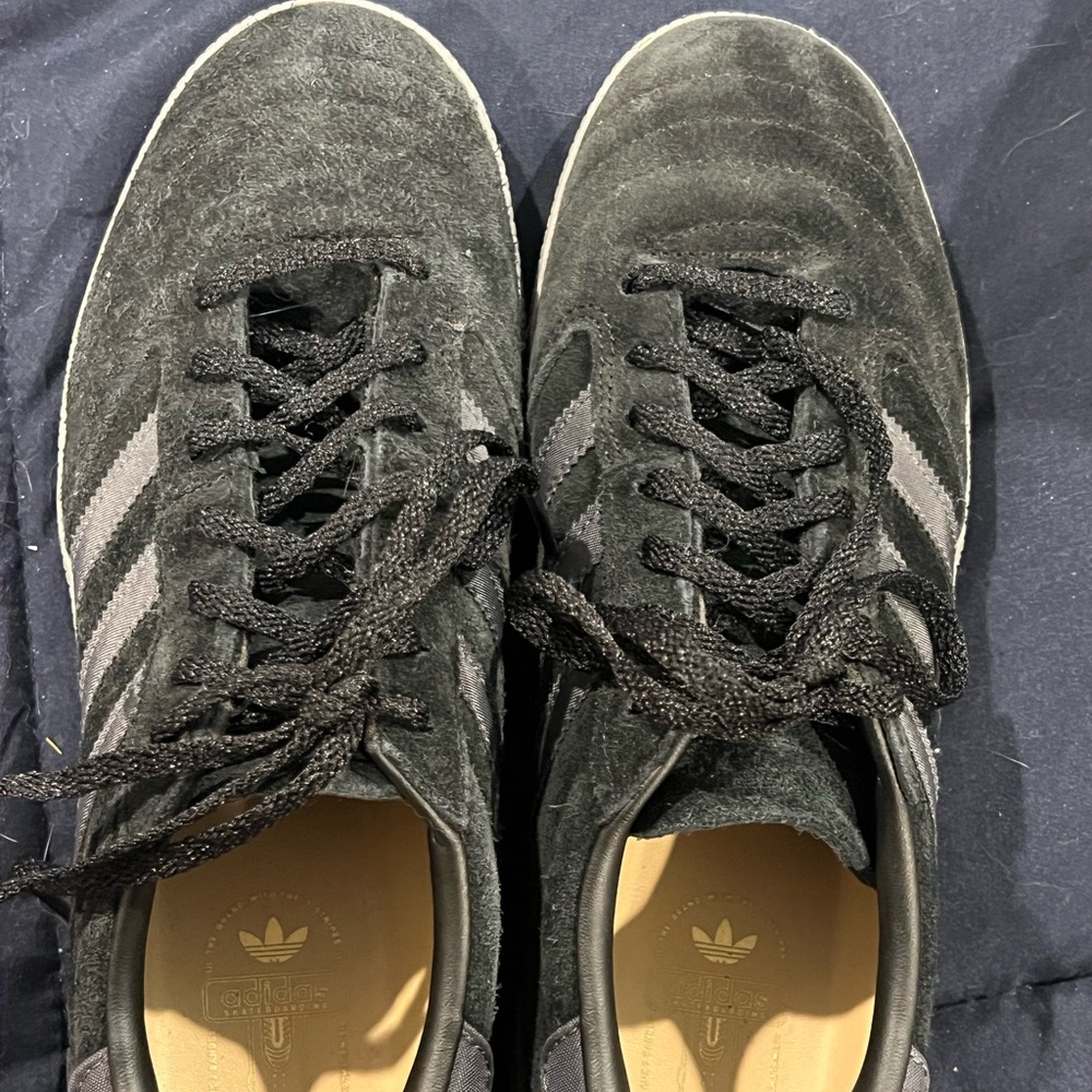 Adidas Men's Black Suede Sneakers